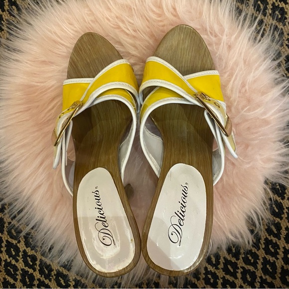 Delicious Yellow and White Heels - Picture 2 of 4